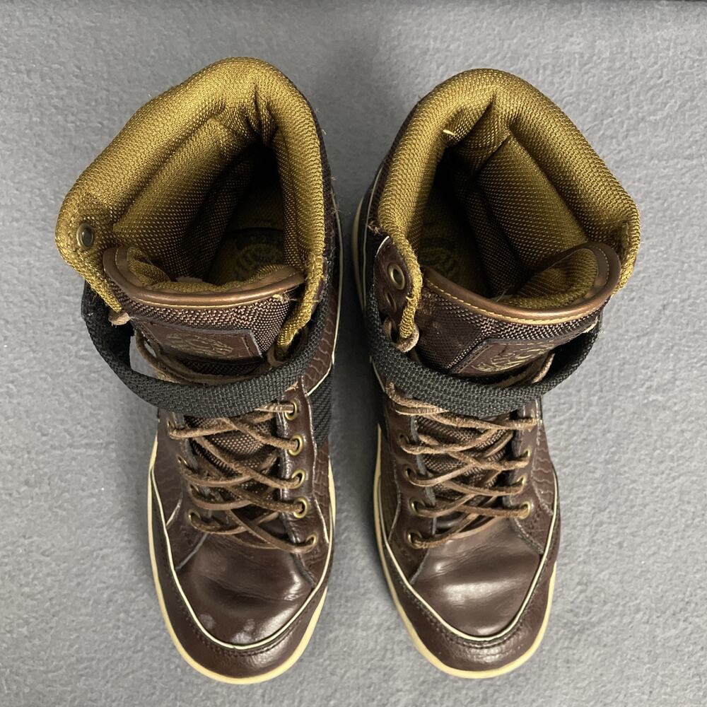 Coogi High Top CM1103 Mens Size 7.5 M Brown Leather Lace Up Strap Sneakers RARE - Picture 3 of 16